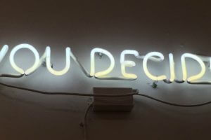 Neon sign reading 