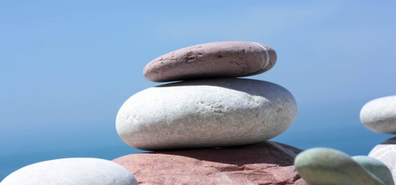 Stones balanced in a stack