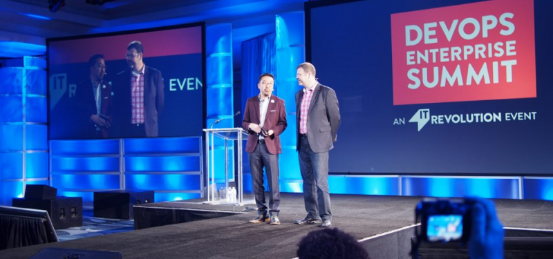 Gene Kym and Sam Fell at DevOps Enterprise Summit 2017 San Francisco