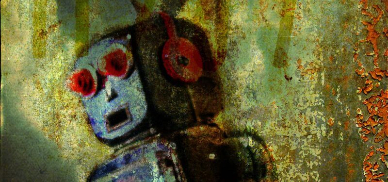 Rusty robot mural
