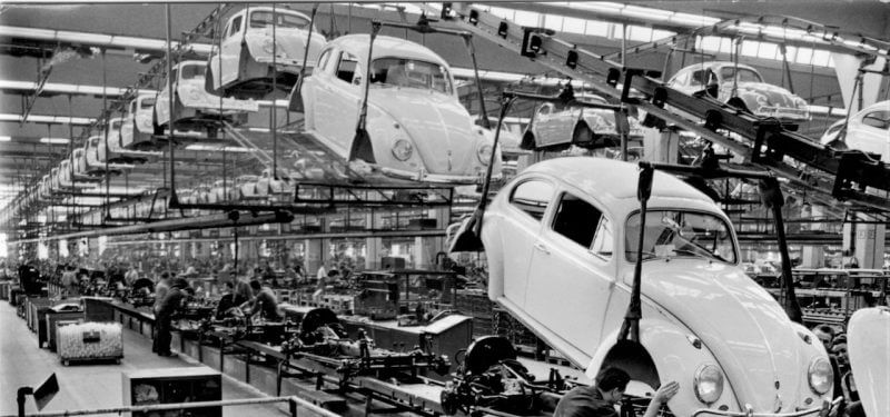 VW Beetle assembly line