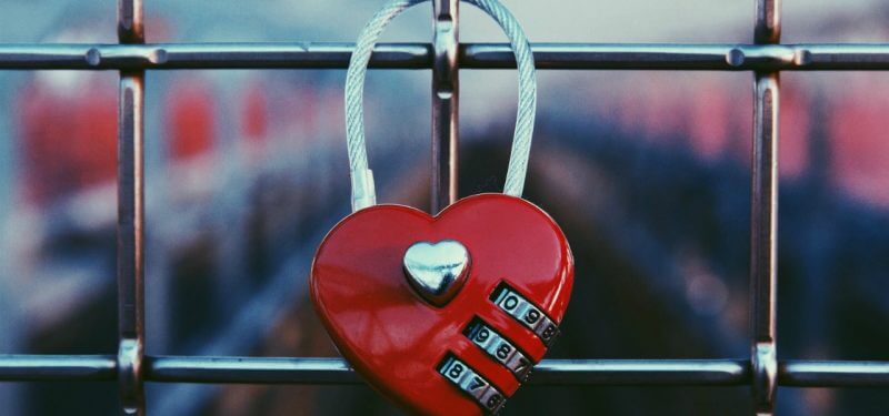 Heart-shaped combination lock