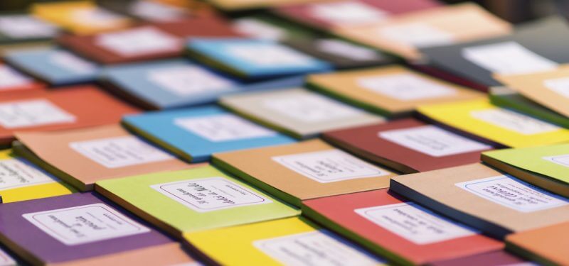 Multi-colored sticky notes