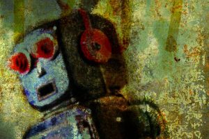 Rusty robot mural