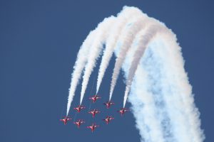 Over the top-flight formation