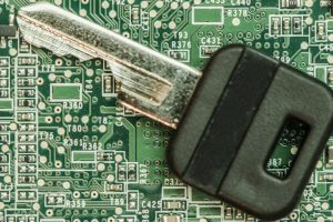A key on a circuit board