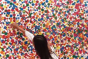 Many different color dots as art