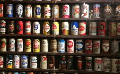 Rows of different beer cans