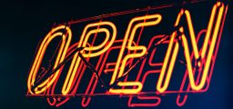 Open sign in neon