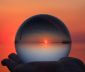 Crystal ball with sunset inside