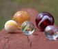 Marbles of different sizes and colors